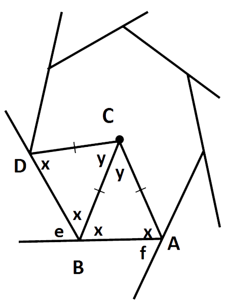 regular heptagon with exterior angles