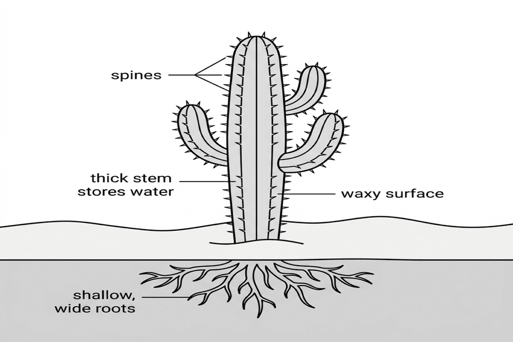 bio cactus adaptations