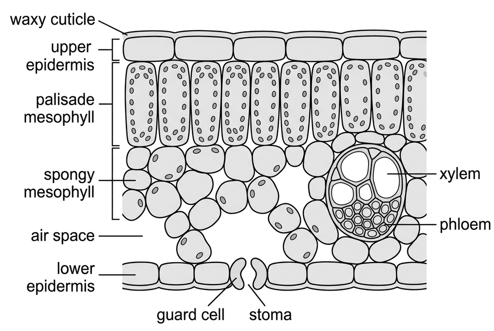 bio leaf cross section