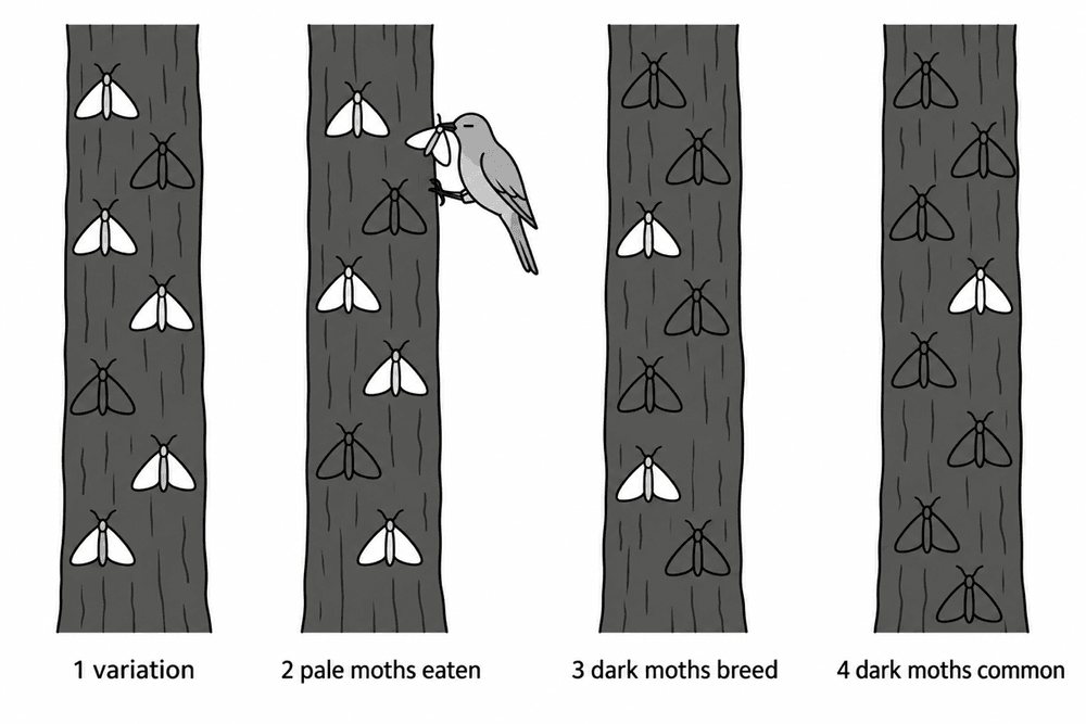 bio natural selection moths