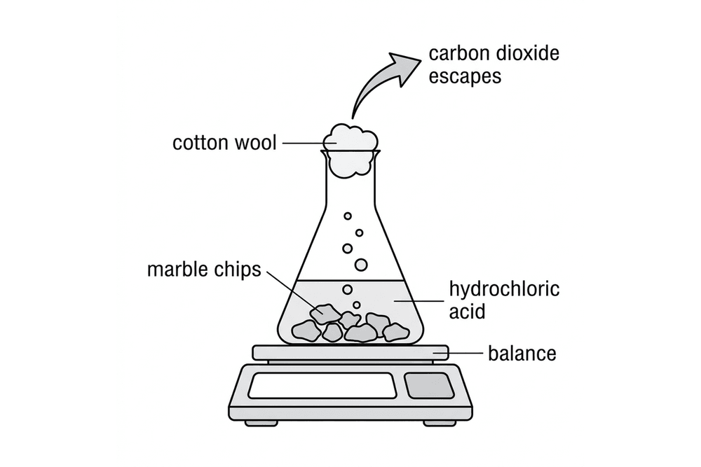chem open flask mass loss