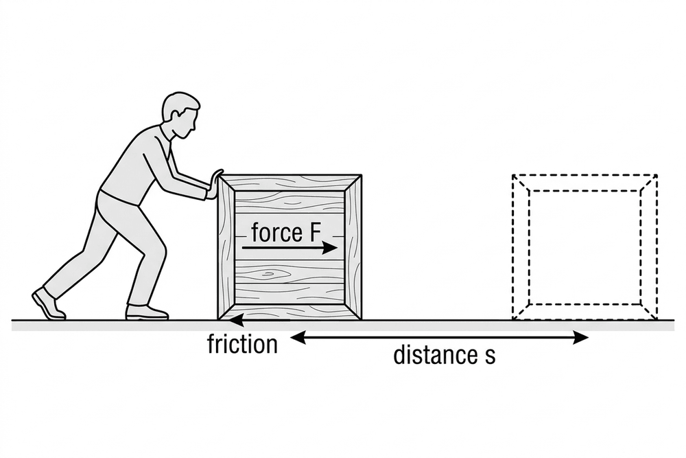 phys work done force distance