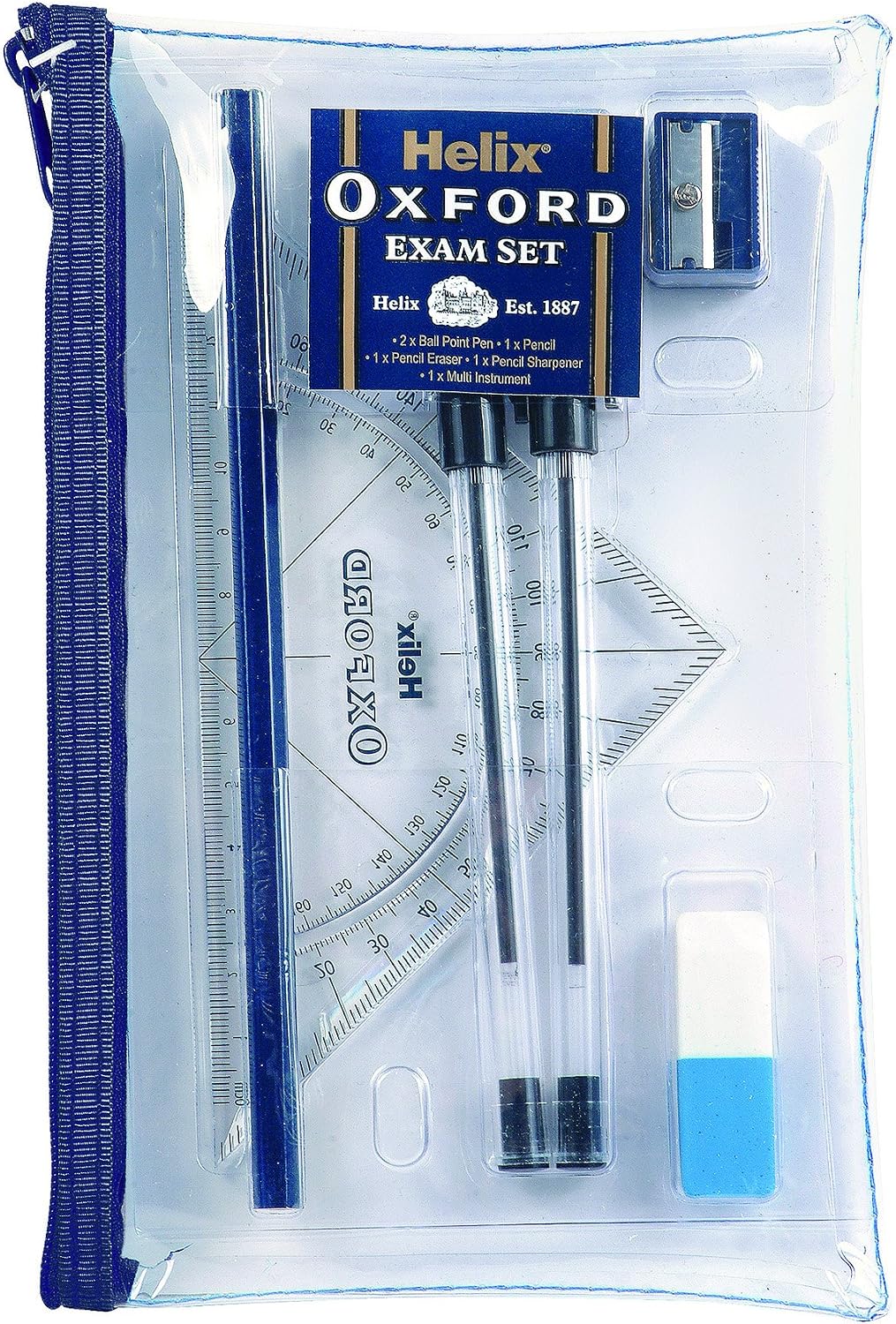 Helix Oxford Filled Exam Pencil Case