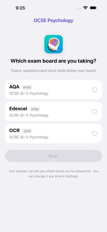 Choosing the exam board: AQA 8182, Edexcel 1PS0 or OCR J203