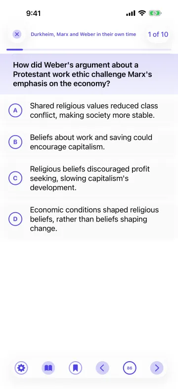 GCSE Sociology app: a key thinker question